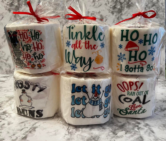 White elephant/ gag toilet paper Christmas gifts