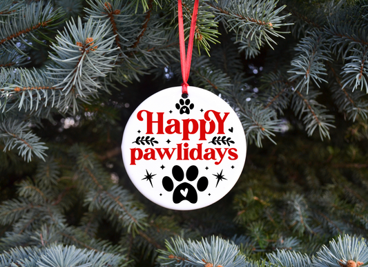 Happy Pawlidays Ornament